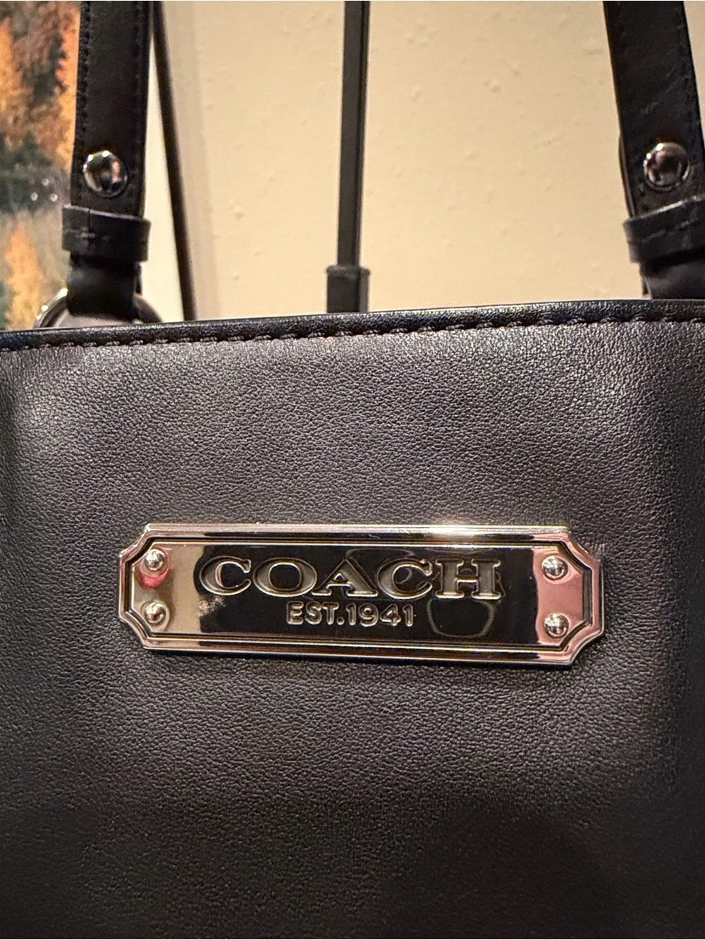 Coach sleek black